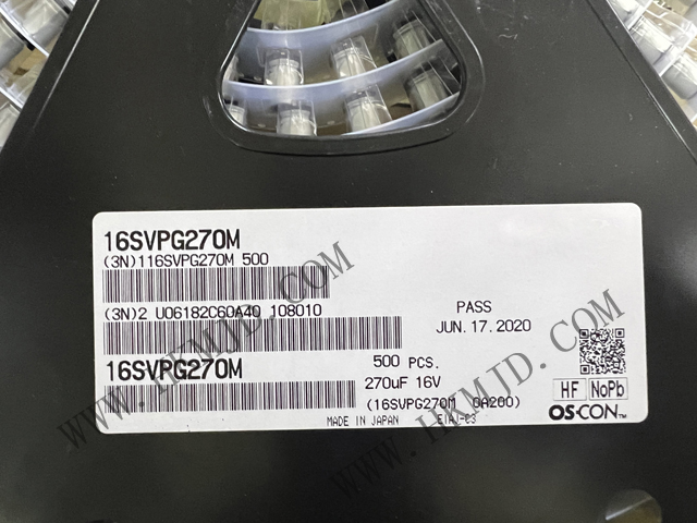 出售松下《16SVPG270M》270 μF 16 V 鋁聚合物電容器 徑向，Can - SMD